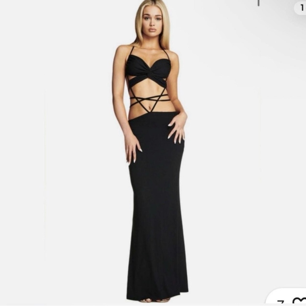 Black strappy dress